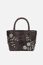 Load image into Gallery viewer, Diamond Flower Power Snakeskin Pop Tote