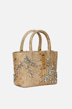 Load image into Gallery viewer, Diamond Flower Power Snakeskin Pop Tote
