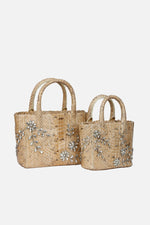 Load image into Gallery viewer, Diamond Flower Power Snakeskin Pop Tote
