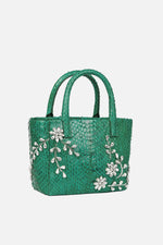 Load image into Gallery viewer, Diamond Flower Power Snakeskin Pop Tote