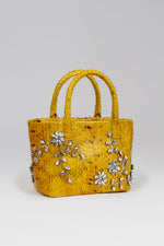 Load image into Gallery viewer, Diamond Flower Power Snakeskin Pop Tote