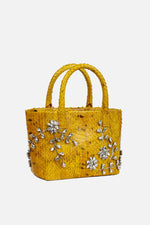 Load image into Gallery viewer, Diamond Flower Power Snakeskin Pop Tote
