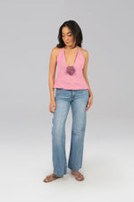 Load image into Gallery viewer, Naomi Pink Flower Top