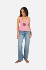 Load image into Gallery viewer, Naomi Pink Flower Top