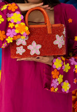 Load image into Gallery viewer, Flora Crystal Patent Leather Flap Tote