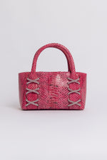 Load image into Gallery viewer, Small Kriss Snakeskin Wedge Tote
