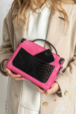 Load image into Gallery viewer, Colorblock Patent Lori Messenger Bag