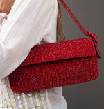 Load image into Gallery viewer, Lori Crystal Patent Leather Evening Shoulder Bag