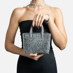 Load image into Gallery viewer, Small Crystal Snakeskin Pop Tote
