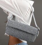 Load image into Gallery viewer, Lori Crystal Patent Leather Evening Shoulder Bag