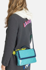 Load image into Gallery viewer, Colorblock Patent Lori Messenger Bag