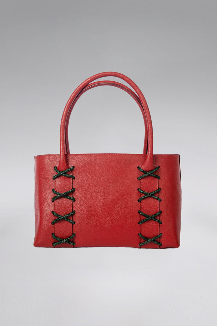 Large Kriss Leather Wedge Tote