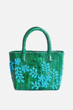 Load image into Gallery viewer, Medium Flower Power Snakeskin Pop Tote