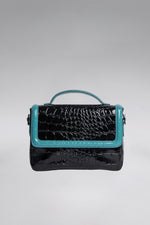 Load image into Gallery viewer, Colorblock Patent Lori Messenger Bag