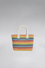Load image into Gallery viewer, Small Striped Patent Pop Tote
