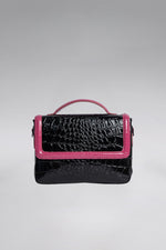 Load image into Gallery viewer, Colorblock Patent Lori Messenger Bag