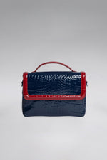 Load image into Gallery viewer, Colorblock Patent Lori Messenger Bag