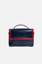 Load image into Gallery viewer, Colorblock Patent Lori Messenger Bag