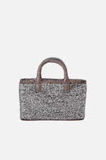 Load image into Gallery viewer, Small Crystal Snakeskin Flap Tote