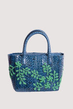 Load image into Gallery viewer, Medium Flower Power Snakeskin Pop Tote