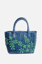 Load image into Gallery viewer, Medium Flower Power Snakeskin Pop Tote