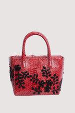 Load image into Gallery viewer, Medium Flower Power Snakeskin Pop Tote