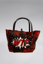 Load image into Gallery viewer, Medium Peekaboo Cow Skin Leather Tote Bag