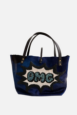 Load image into Gallery viewer, Medium Peekaboo Cow Skin Leather Tote Bag