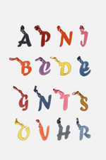Load image into Gallery viewer, Leather Letter Bag Charm