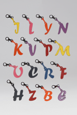 Load image into Gallery viewer, Leather Letter Bag Charm