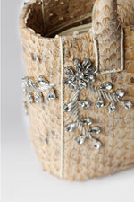 Load image into Gallery viewer, Diamond Flower Power Snakeskin Pop Tote