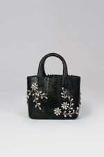 Load image into Gallery viewer, Diamond Flower Power Snakeskin Pop Tote