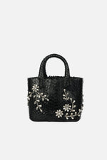 Load image into Gallery viewer, Diamond Flower Power Snakeskin Pop Tote