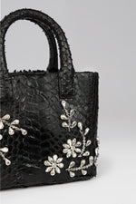 Load image into Gallery viewer, Diamond Flower Power Snakeskin Pop Tote
