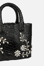 Load image into Gallery viewer, Diamond Flower Power Snakeskin Pop Tote