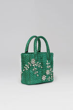 Load image into Gallery viewer, Diamond Flower Power Snakeskin Pop Tote