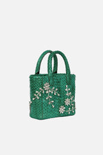 Load image into Gallery viewer, Diamond Flower Power Snakeskin Pop Tote