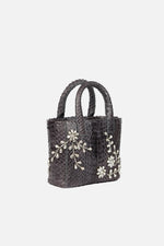 Load image into Gallery viewer, Diamond Flower Power Snakeskin Pop Tote