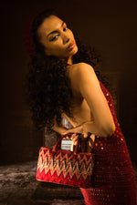 Load image into Gallery viewer, Small Ziggy Snakeskin Flap Tote