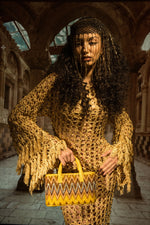 Load image into Gallery viewer, Small Ziggy Snakeskin Flap Tote