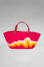 Load image into Gallery viewer, Small Wavy Terry Crescent Beach Bag
