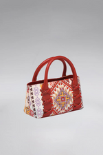 Load image into Gallery viewer, Small Kriss Kiliim Carpet Wedge Tote
