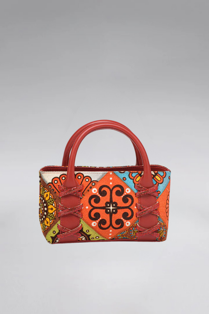 Small Kriss Patchwork Carpet Wedge Tote