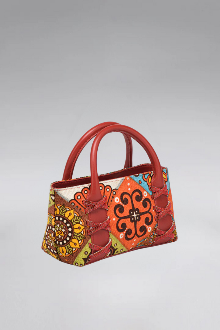 Small Kriss Patchwork Carpet Wedge Tote