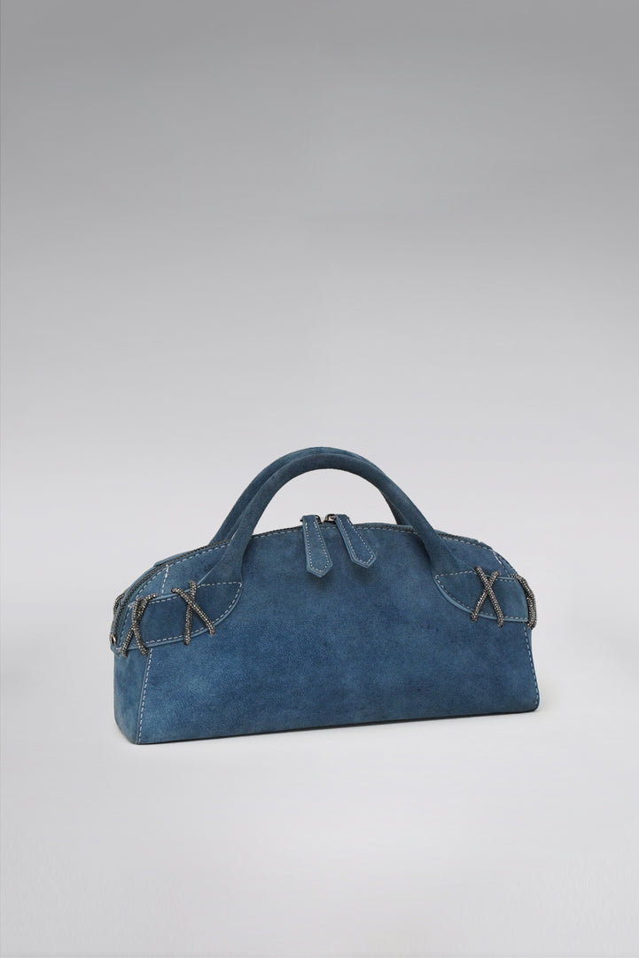 Kriss Suede Clutch Bag