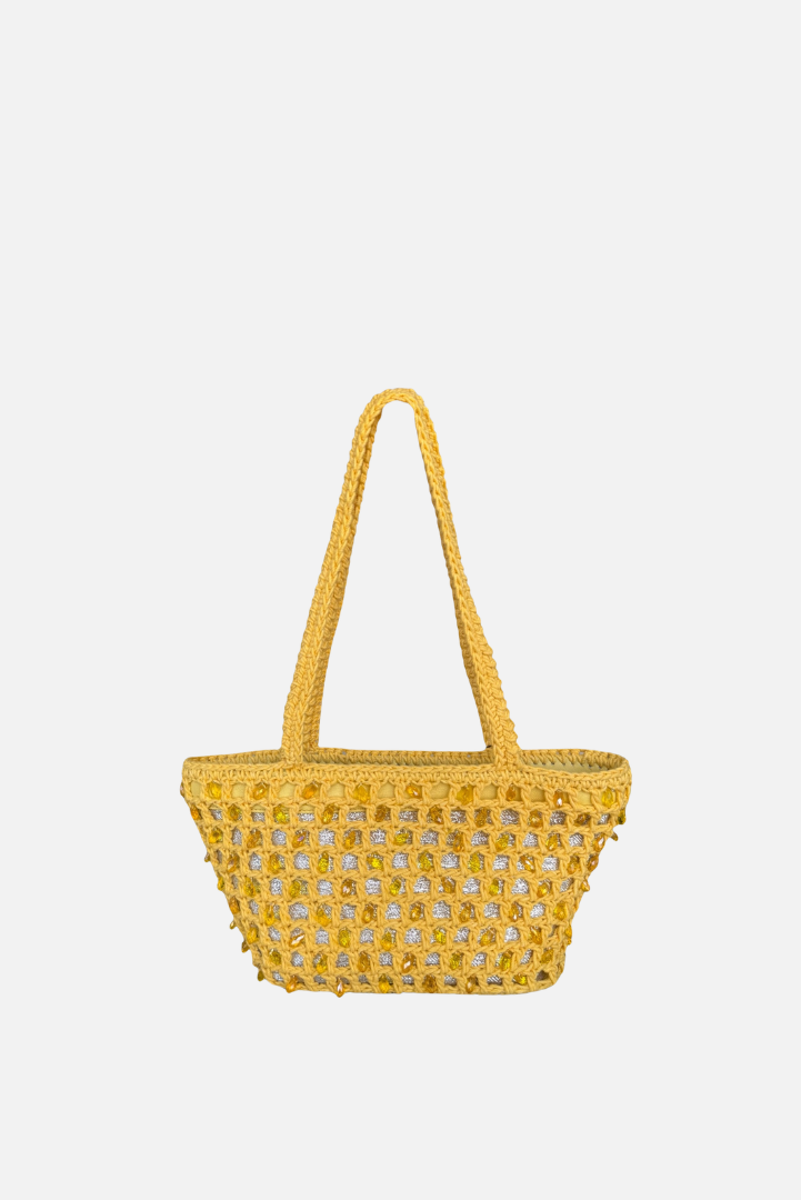 Zoya Crochet Crystal Beach Bag