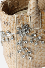 Load image into Gallery viewer, Small Diamond Flower Power Snakeskin Pop Tote