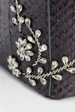 Load image into Gallery viewer, Small Diamond Flower Power Snakeskin Pop Tote