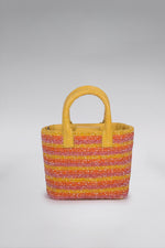 Load image into Gallery viewer, Small Striped Crystal Patent Pop Tote
