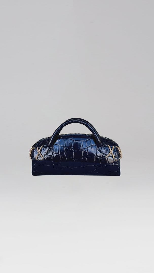 Kriss Patent Leather Clutch Bag